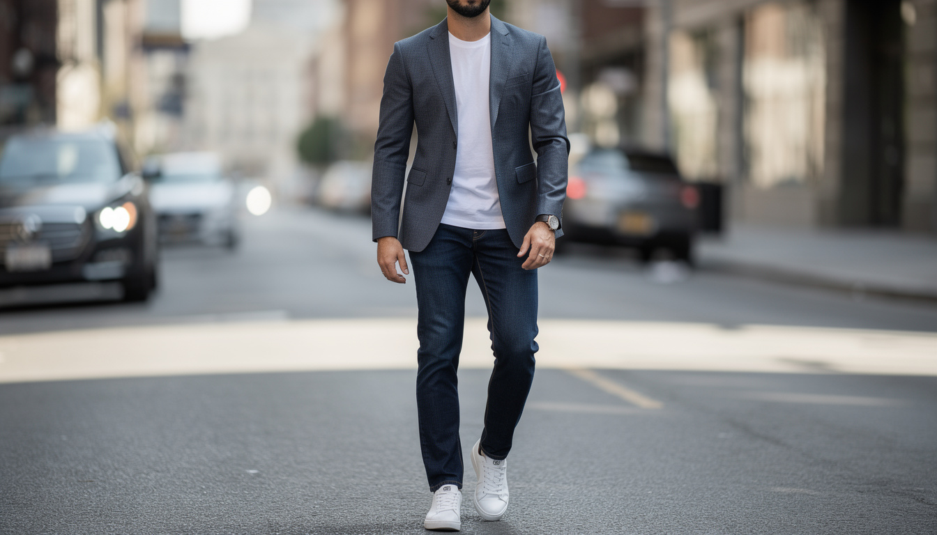 découvrez comment porter une veste de costume avec un jean pour un look à la fois stylé et élégant, alliant confort et sophistication au quotidien.